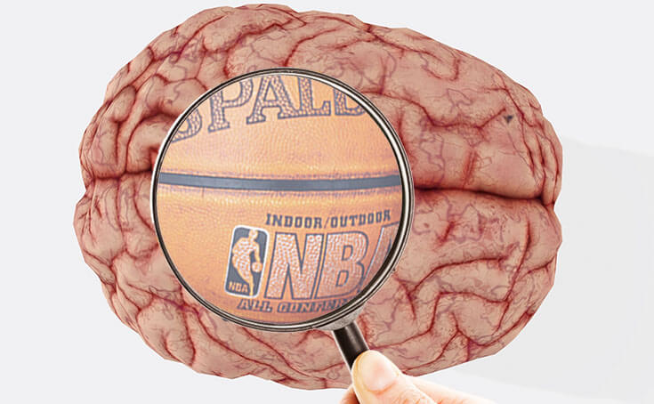 Cerebro de pelota de baloncesto